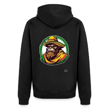 Sasquatch Bigfoot mexicain avec sombrero - Veste à capuche bio Premium Unisexe - noir - Dos - Nico (187cm)