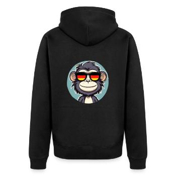 Singe - Veste à capuche bio Premium Unisexe - noir - Dos - Nico (187cm)