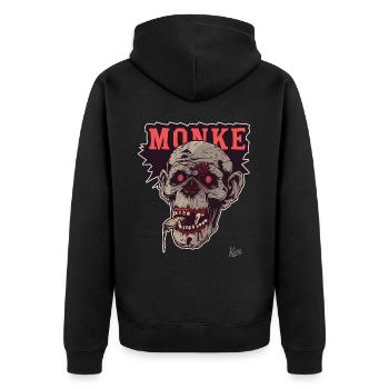 Singe zombie - Veste à capuche bio Premium Unisexe - noir - Dos - Nico (187cm)