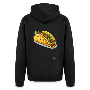 The best, deliciously delicious tacos from Mexico - Unisex Premium Organic Zip Hoodie - black - Back - Nico (187cm)