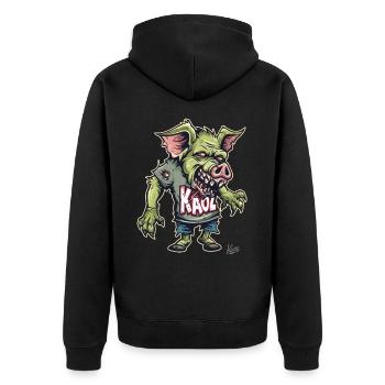 Freak Chaos : Cochon zombie - Veste à capuche bio Premium Unisexe - noir - Dos - Nico (187cm)