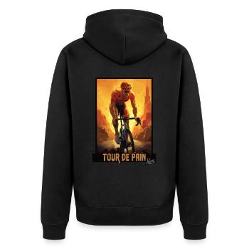 Tour de la souffrance : Cyclistes sur route Cyclisme Courses cyclistes - Veste à capuche bio Premium Unisexe - noir - Dos - Nico (187cm)