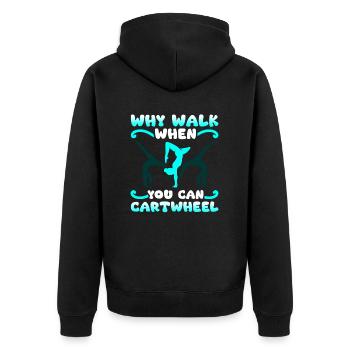 Pourquoi marcher quand vous utilisez Cartwheel - Veste à capuche bio Premium Unisexe - noir - Dos - Nico (187cm)