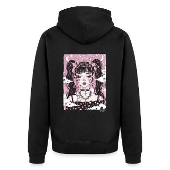 Beauté super cool : Grunge Emo Girl - Veste à capuche bio Premium Unisexe - noir - Dos - Nico (187cm)