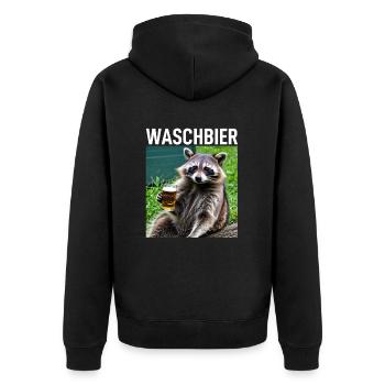 Raccoon Washbeer Bière - Veste à capuche bio Premium Unisexe - noir - Dos - Nico (187cm)