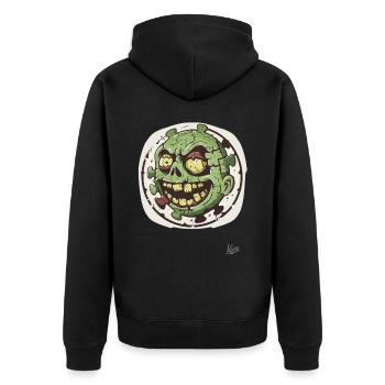 Stupide Drôle Zombie Puzzle Tête - Veste à capuche bio Premium Unisexe - noir - Dos - Nico (187cm)