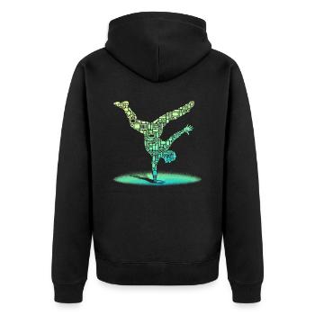 Breakdance, Breakdancer, Breakdancing, Hip Hop - Veste à capuche bio Premium Unisexe - noir - Dos - Nico (187cm)