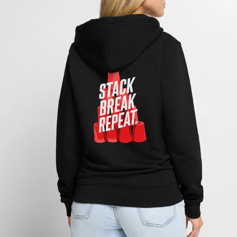 Stack Break Repeat Stacking Cups Speed Stacker Unisex Premium Bio Zip Hoodie