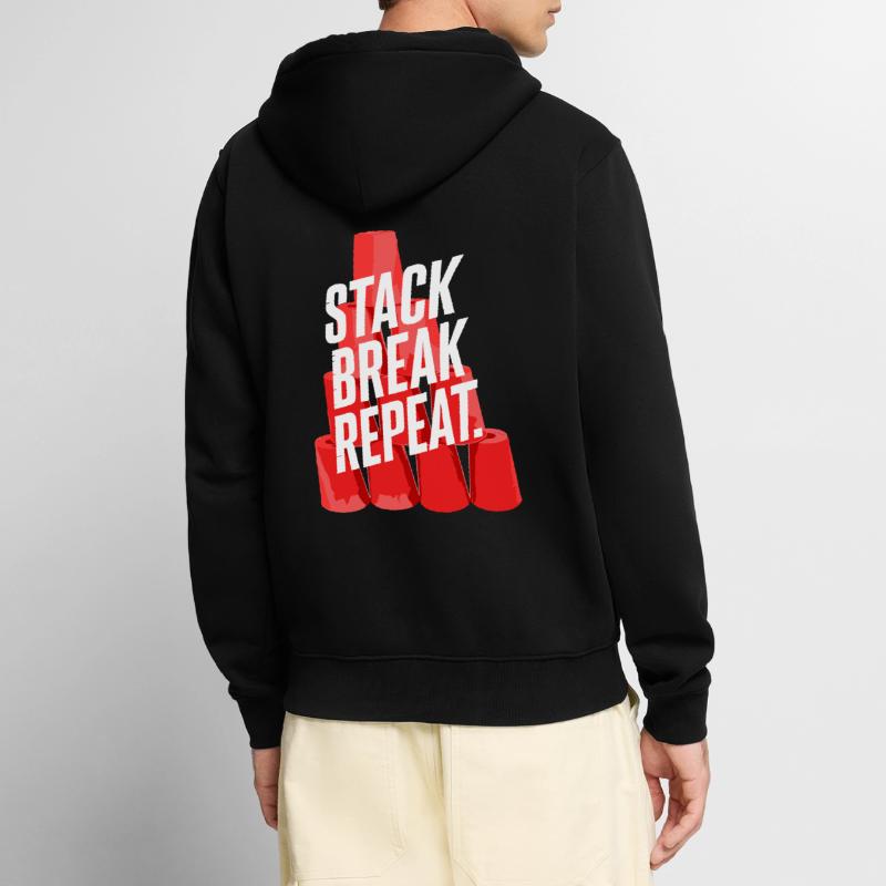 Stack Break Repeat Stacking Cups Speed Stacker Unisex Premium Bio Zip Hoodie