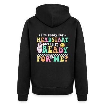 Groovy Back to School Headstart HomeDirecteur d’école - Veste à capuche bio Premium Unisexe - noir - Dos - Nico (187cm)