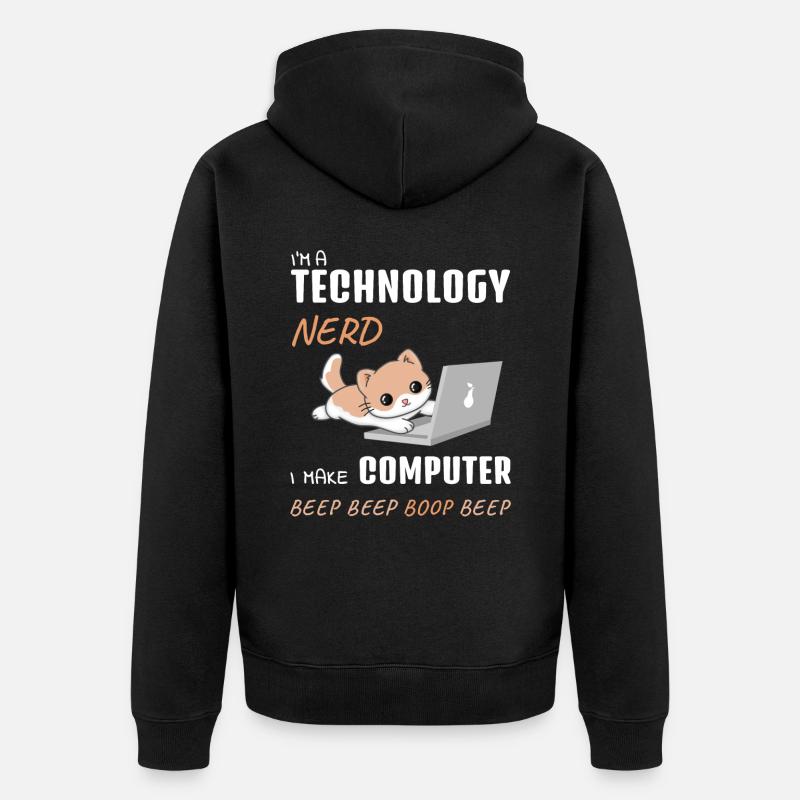 IT Computer Administrator Computerarbeit Geschenk - Unisex Premium Bio Zip Hoodie - Schwarz