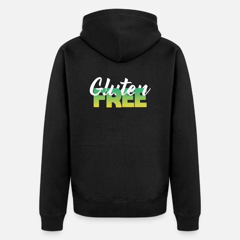 Design amusant sans gluten - Veste à capuche bio Premium Unisexe - noir
