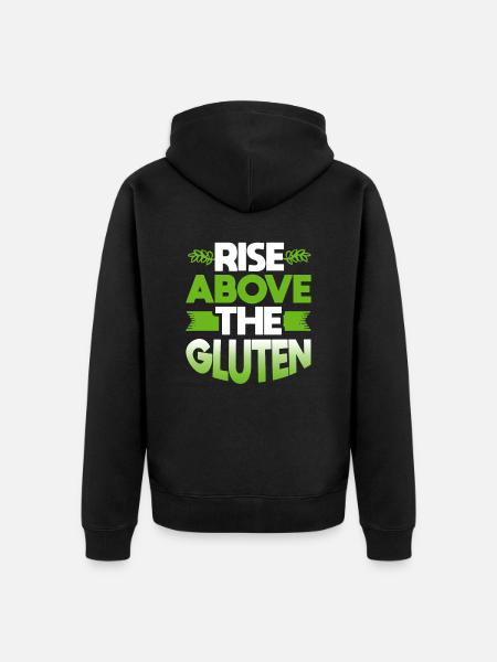 Rise Above The Gluten - Unisex Premium Organic Zip Hoodie - black