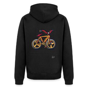 Mon premier vélo - Veste à capuche bio Premium Unisexe - noir - Dos - Nico (187cm)