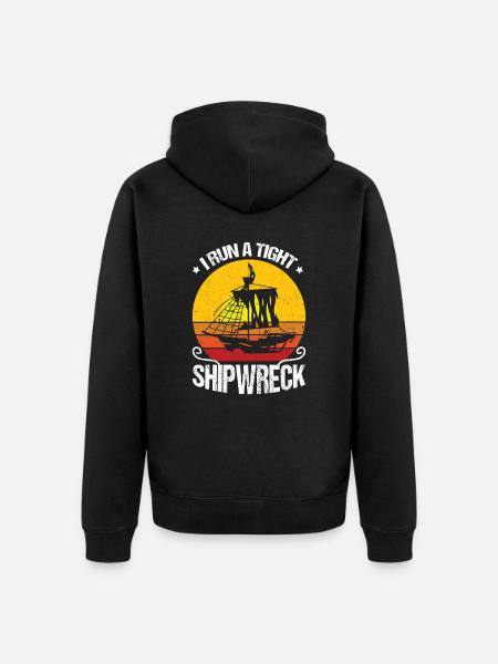 I'm leading a narrow shipwreck - Unisex Premium Organic Zip Hoodie - black