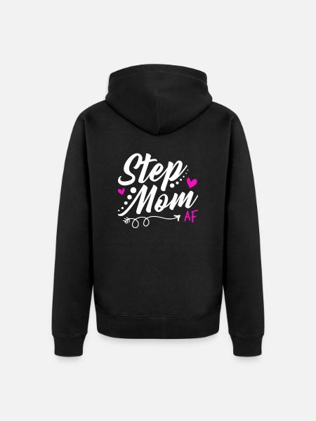 Stiefmutter Af - Unisex Premium Bio Zip Hoodie - Schwarz