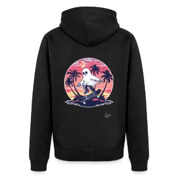 Skateboard V fantômes - Veste à capuche bio Premium Unisexe - noir - Dos - Nico (187cm)