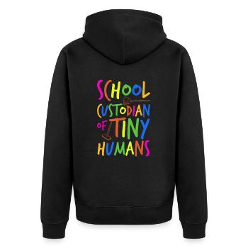 Superviseur d’école de petits humains - Veste à capuche bio Premium Unisexe - noir - Dos - Nico (187cm)