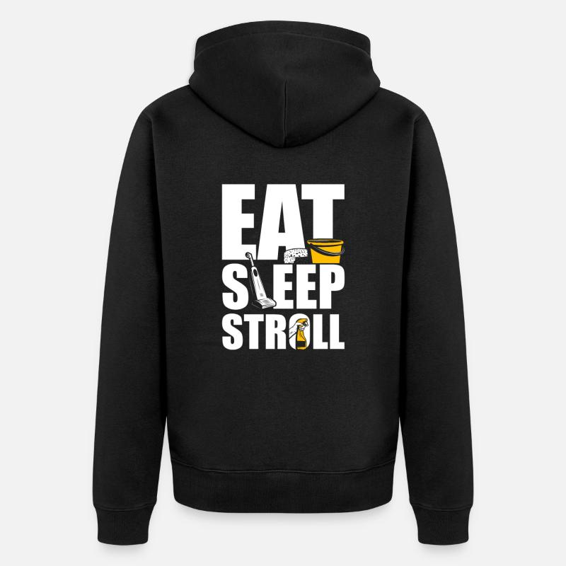Manger, dormir, flâner - Veste à capuche bio Premium Unisexe - noir