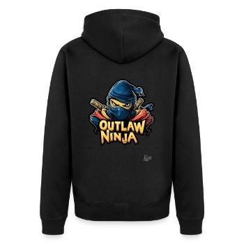 Drôle de ninja hors-la-loi - Veste à capuche bio Premium Unisexe - noir - Dos - Nico (187cm)