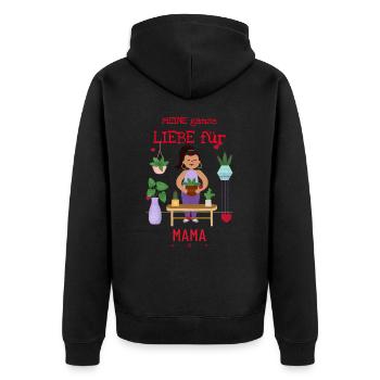 Tout mon amour pour maman - Veste à capuche bio Premium Unisexe - noir - Dos - Nico (187cm)