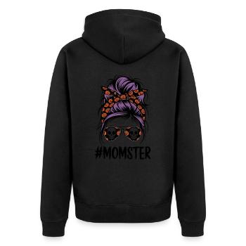 Halloween Momster Monster Mom - Unisex Premium Organic Zip Hoodie - black - Back - Nico (187cm)