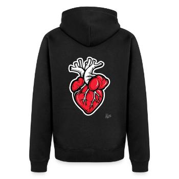 Anatomie Cœur - Veste à capuche bio Premium Unisexe - noir - Dos - Nico (187cm)