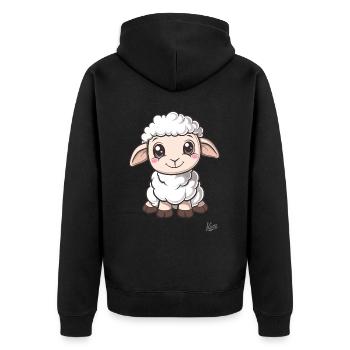 Mignon petit mouton - Veste à capuche bio Premium Unisexe - noir - Dos - Nico (187cm)