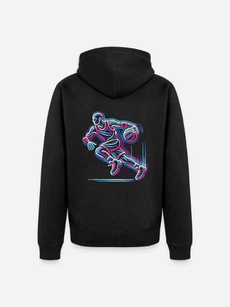 Basketball, basketteurs, basketteurs - Veste à capuche bio Premium Unisexe - noir
