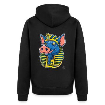 Pharaon Cochon - Veste à capuche bio Premium Unisexe - noir - Dos - Nico (187cm)
