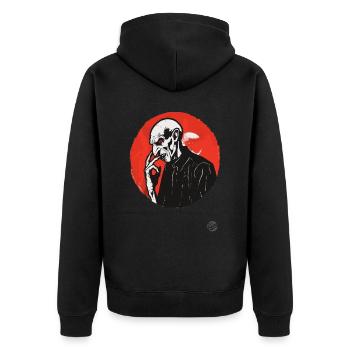 Vampire d’horreur effrayant classique - Veste à capuche bio Premium Unisexe - noir - Dos - Nico (187cm)