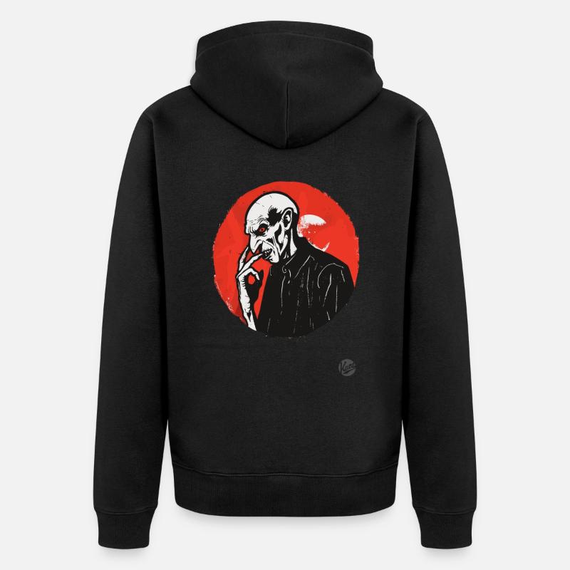 Vampire d’horreur effrayant classique - Veste à capuche bio Premium Unisexe - noir