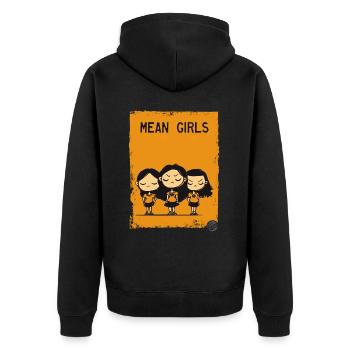 mean girls - Unisex Premium Organic Zip Hoodie - black - Back - Nico (187cm)