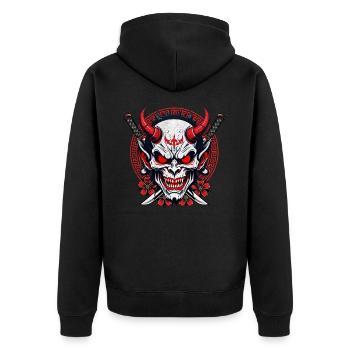 Démon japonais Art Diable - Veste à capuche bio Premium Unisexe - noir - Dos - Nico (187cm)