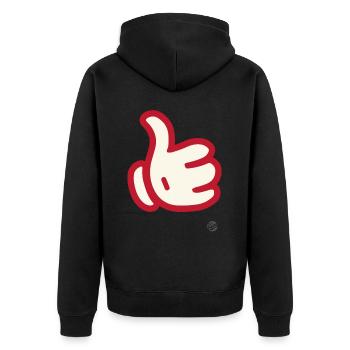 Un grand bravo - Veste à capuche bio Premium Unisexe - noir - Dos - Nico (187cm)