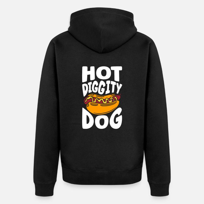 Chien Hot Diggity - Veste à capuche bio Premium Unisexe - noir