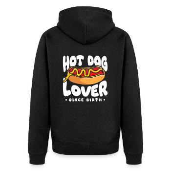 Amateurs de hot-dogs depuis la naissance - Veste à capuche bio Premium Unisexe - noir - Dos - Nico (187cm)