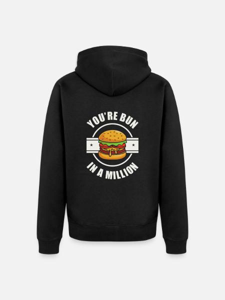 You're Bun In A Million - Unisex Premium Organic Zip Hoodie - black
