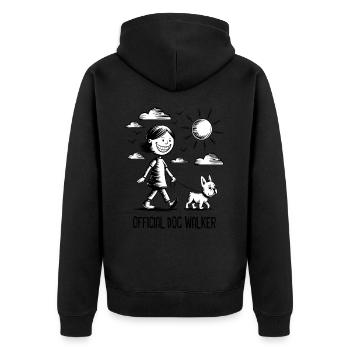 Bouledogue français Chien de compagnie Amoureux des animaux - Veste à capuche bio Premium Unisexe - noir - Dos - Nico (187cm)