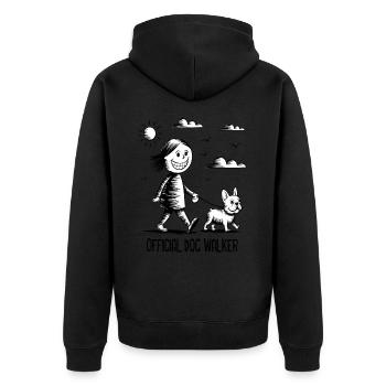 Bouledogue français Chien de compagnie Amoureux des animaux - Veste à capuche bio Premium Unisexe - noir - Dos - Nico (187cm)