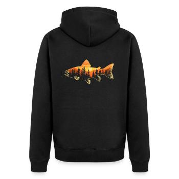 Pêche Pêche Pêche à la truite Pêche - Veste à capuche bio Premium Unisexe - noir - Dos - Nico (187cm)