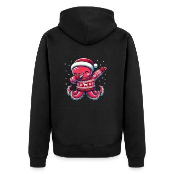 Weihnachten Pieuvre Moche Noël - Veste à capuche bio Premium Unisexe - noir - Dos - Nico (187cm)