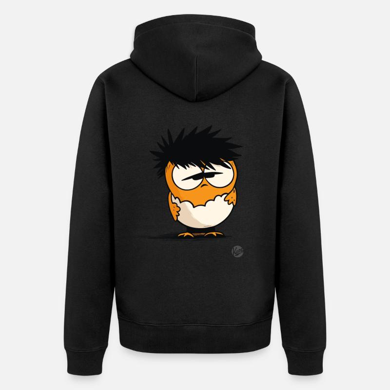 Né désintéressé : poussin nouveau-né - Veste à capuche bio Premium Unisexe - noir
