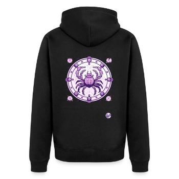 Les tiques puissantes et fortes - Veste à capuche bio Premium Unisexe - noir - Dos - Nico (187cm)