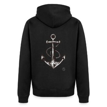 ancre de voilier - Veste à capuche bio Premium Unisexe - noir - Dos - Nico (187cm)