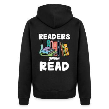 Les lecteurs liront des livres Bookworm Passion - Veste à capuche bio Premium Unisexe - noir - Dos - Nico (187cm)