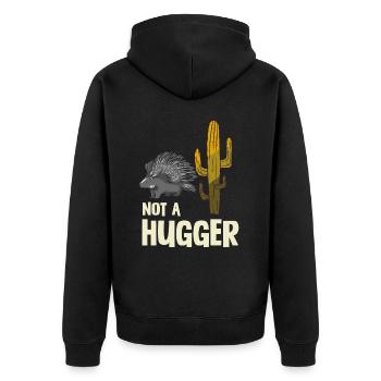 Porc-épic Humour « Not A Hugger » Cactus - Veste à capuche bio Premium Unisexe - noir - Dos - Nico (187cm)