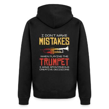 No mistakes when playing the trumpet creatives - Unisex Premium Organic Zip Hoodie - black - Back - Nico (187cm)
