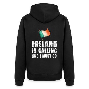 L’Irlande m’appelle et je dois y aller - Veste à capuche bio Premium Unisexe - noir - Dos - Nico (187cm)