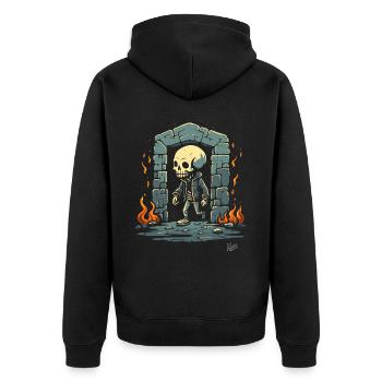 Donjon de squelettes Showtime - Veste à capuche bio Premium Unisexe - noir - Dos - Nico (187cm)